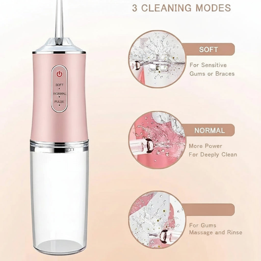Portable Electric Water Flosser — Rechargeable Oral Irrigator for Teeth, Gums & Braces